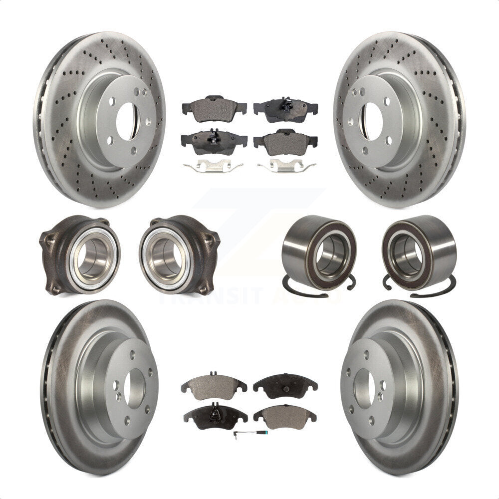[Avant + Arrière] Kit de Roulement de roue pour Mercedes-Benz E350 E400 avec 322mm Diameter Rotor KBB-107793 par Transit Auto