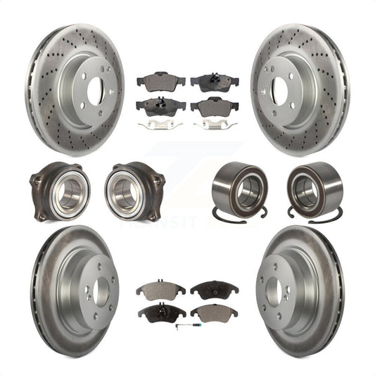 [Avant + Arrière] Kit de Roulement de roue pour Mercedes-Benz E350 E400 avec 322mm Diameter Rotor KBB-107793 par Transit Auto