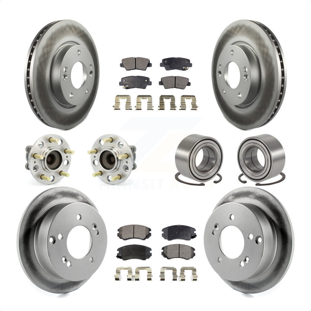 [Avant + Arrière] Kit de Roulement de roue pour 2010 Hyundai Sonata 2.4L KBB-107814 par Transit Auto