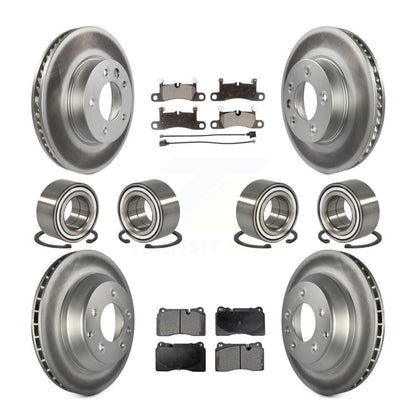 [Avant + Arrière] Kit de Roulement de roue pour 2011-2015 Volkswagen Touareg avec 330mm Diameter Rotor KBB-107958