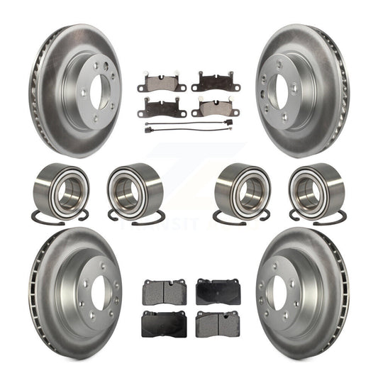 [Avant + Arrière] Kit de Roulement de roue pour 2011-2015 Volkswagen Touareg avec 330mm Diameter Rotor KBB-107958