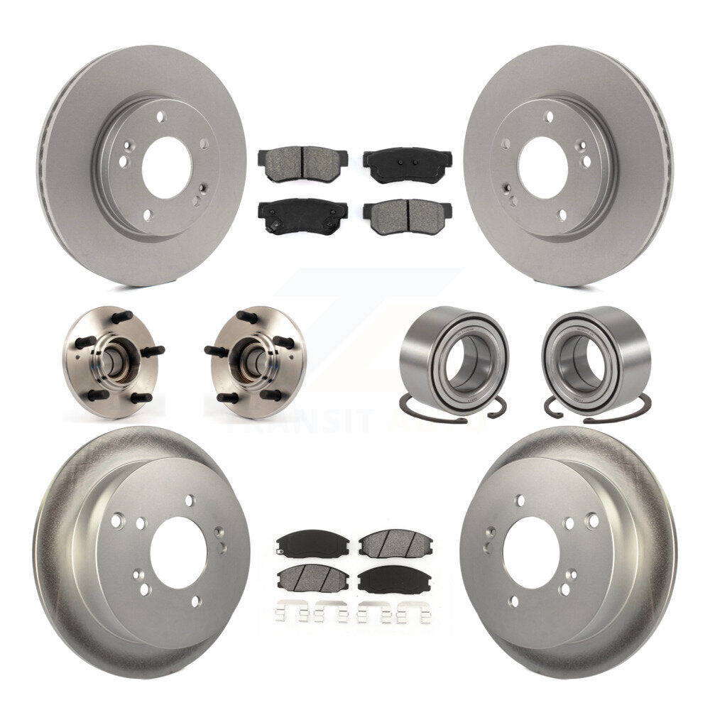 [Avant + Arrière] Kit de Roulement de roue pour 2001-2006 Hyundai Santa Fe FWD avec Non-ABS avec 276mm Diameter KBB-108007
