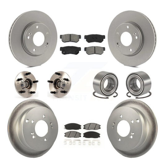 [Avant + Arrière] Kit de Roulement de roue pour 2001-2006 Hyundai Santa Fe FWD avec Non-ABS avec 276mm Diameter KBB-108007