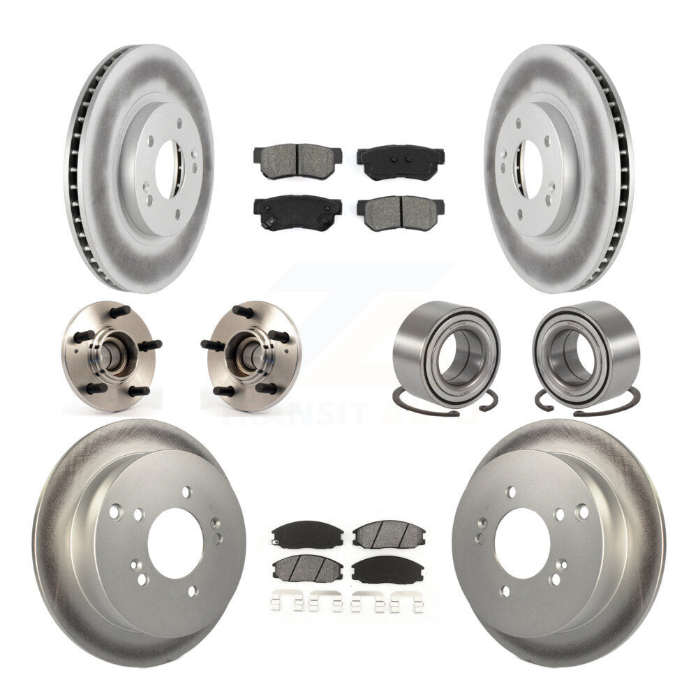 [Avant + Arrière] Kit de Roulement de roue pour 2001-2006 Hyundai Santa Fe FWD avec Non-ABS avec 294mm Diameter KBB-108008