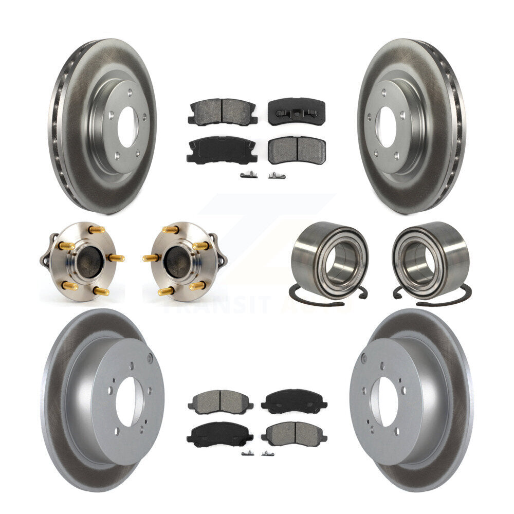 [Avant + Arrière] Kit de Roulement de roue pour 2011 Mitsubishi Outlander FWD avec 3.0L sans 7 Passenger Seating KBB-108126