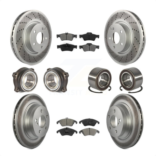 [Avant + Arrière] Kit de Roulement de roue pour Mercedes-Benz E350 E400 avec 322mm Diameter Rotor KBB-108148 par Transit Auto