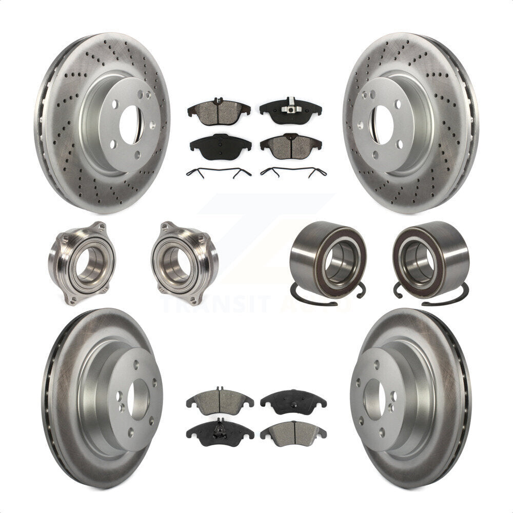 [Avant + Arrière] Kit de Roulement de roue pour 2014 Mercedes-Benz E350 Convertible Coupe avec 322mm Diameter Rotor KBB-108154 par Transit Auto