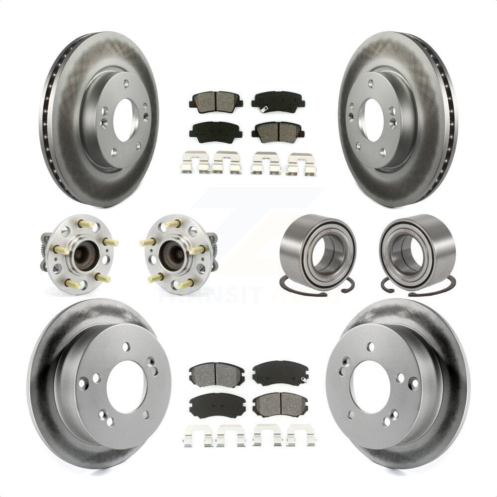 [Avant + Arrière] Kit de Roulement de roue pour 2010 Hyundai Sonata 2.4L KBB-108169 par Transit Auto