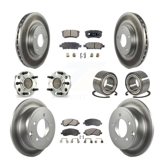 [Avant + Arrière] Kit de Roulement de roue pour 2007 Dodge Caliber FWD avec Drum rear brakes Non-ABS avec 294mm Diameter Rotor KBB-108412