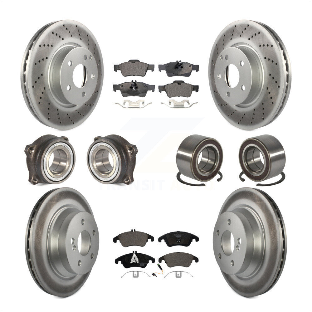 [Avant + Arrière] Kit de Roulement de roue pour Mercedes-Benz E350 E400 avec 322mm Diameter Rotor KBB-108491 par Transit Auto