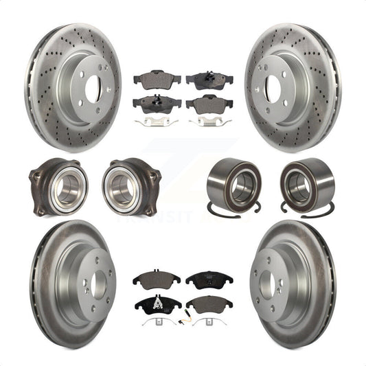 [Avant + Arrière] Kit de Roulement de roue pour Mercedes-Benz E350 E400 avec 322mm Diameter Rotor KBB-108491 par Transit Auto