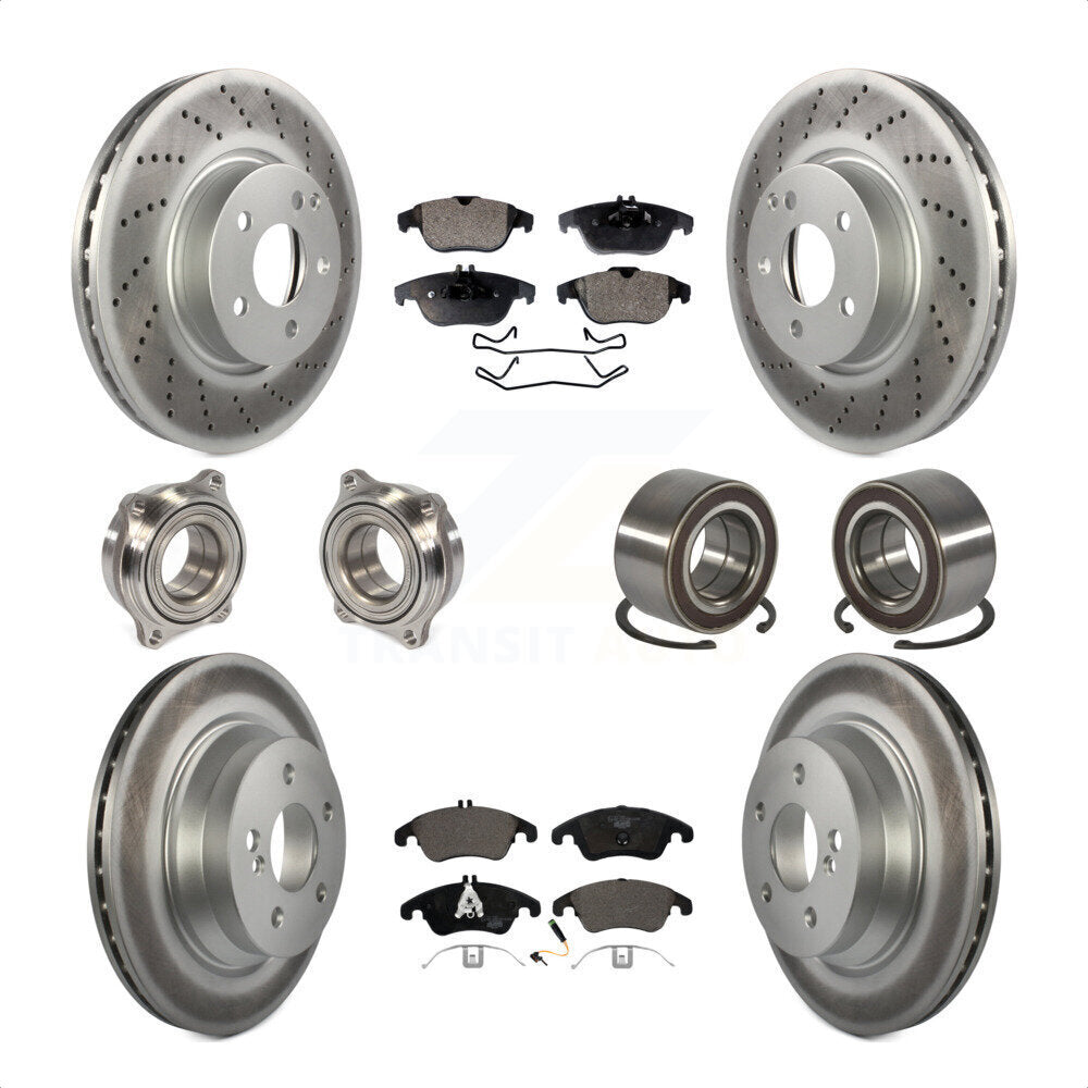 [Avant + Arrière] Kit de Roulement de roue pour 2014 Mercedes-Benz E350 Convertible Coupe avec 322mm Diameter Rotor KBB-108497 par Transit Auto