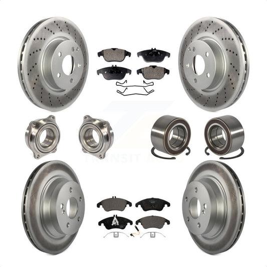 [Avant + Arrière] Kit de Roulement de roue pour 2014 Mercedes-Benz E350 Convertible Coupe avec 322mm Diameter Rotor KBB-108497 par Transit Auto