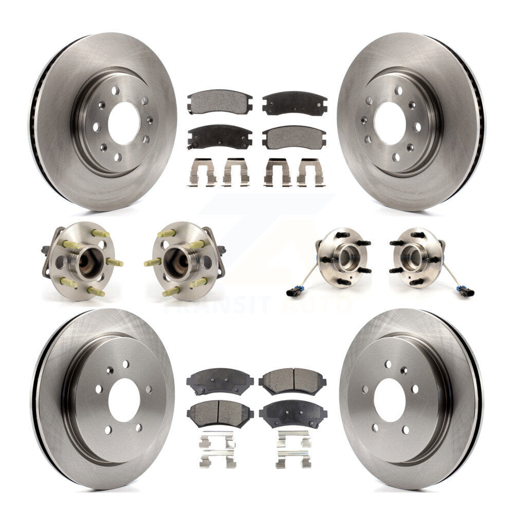 [Avant + Arrière] Kit d'ensemble roulement de roue et moyeu pour 2003-2004 Cadillac Seville avec Vented Rotor KBB-108750
