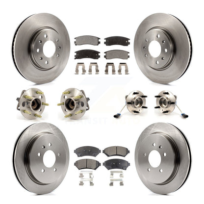 [Avant + Arrière] Kit d'ensemble roulement de roue et moyeu pour 2003-2004 Cadillac Seville avec Vented Rotor KBB-108750