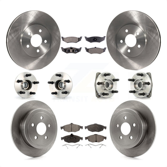 [Avant + Arrière] Kit d'ensemble roulement de roue et moyeu pour 2001-2004 Dodge Stratus Sedan avec Non-ABS KBB-108765 par Transit Auto