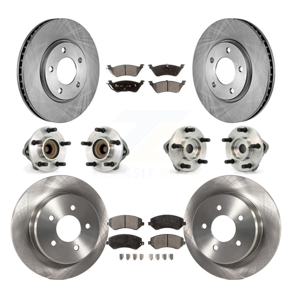 [Avant + Arrière] Kit d'ensemble roulement de roue et moyeu pour 2006 Dodge Grand Caravan Drum rear brakes avec 4-Wheel ABS KBB-108768