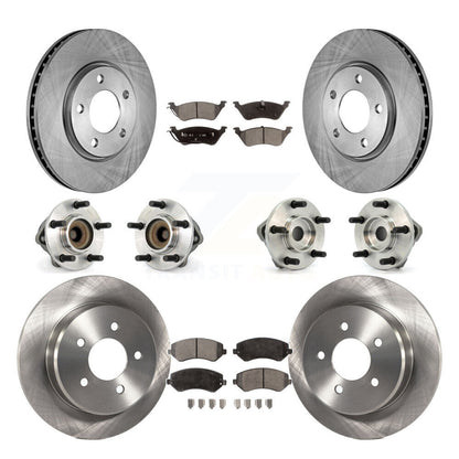 [Avant + Arrière] Kit d'ensemble roulement de roue et moyeu pour 2006 Dodge Grand Caravan Drum rear brakes avec 4-Wheel ABS KBB-108768
