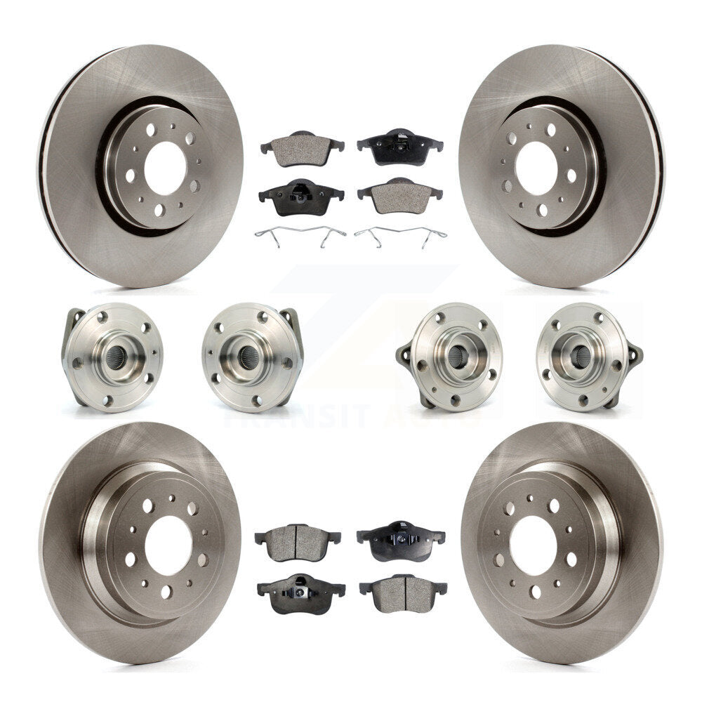 [Avant + Arrière] Kit d'ensemble roulement de roue et moyeu pour 2008 Volvo S60 AWD avec 316mm Diameter Rotor KBB-108802