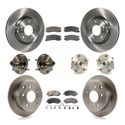 [Avant + Arrière] Kit d'ensemble roulement de roue et moyeu pour 2006 Mitsubishi Eclipse 2.4L To 10 31 05 KBB-108805