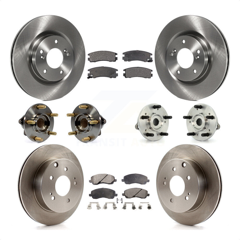[Avant + Arrière] Kit d'ensemble roulement de roue et moyeu pour 2007 Mitsubishi Galant Ralliart avec 3.8L 4-Wheel ABS KBB-108808 par Transit Auto