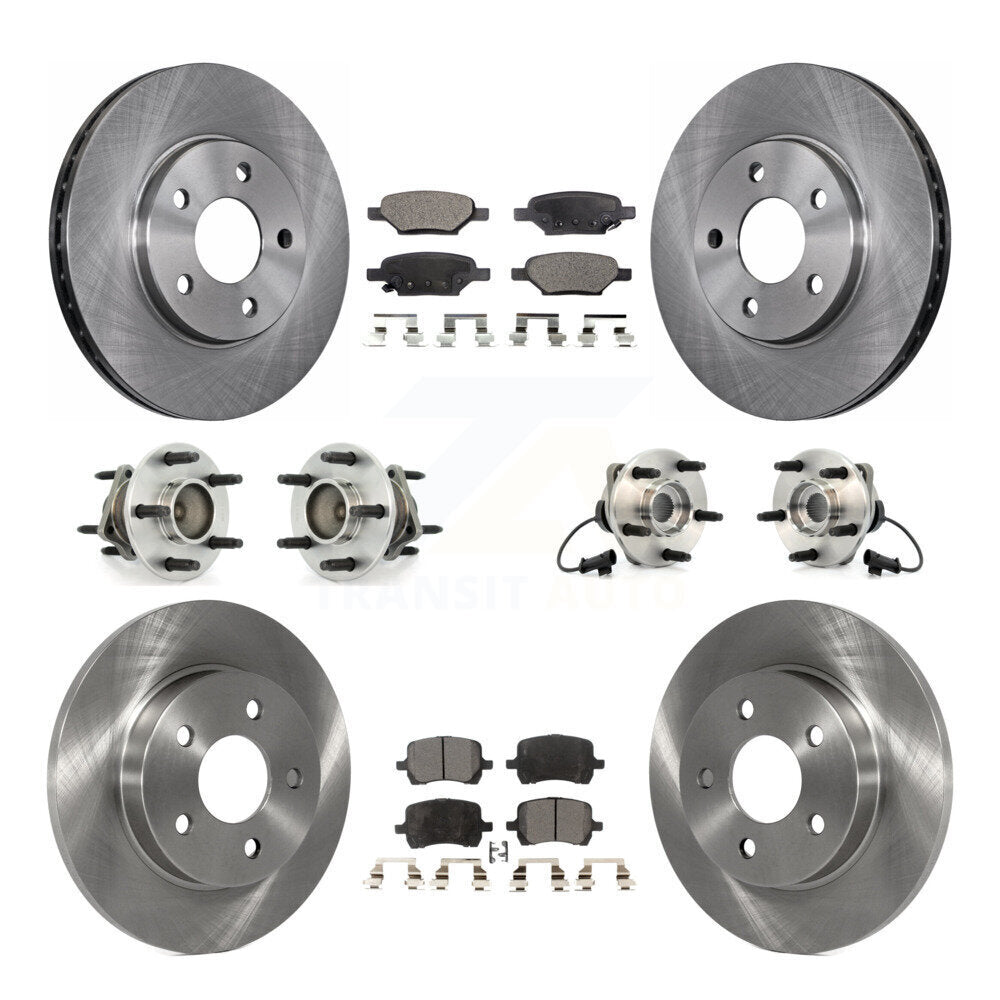 [Avant + Arrière] Kit d'ensemble roulement de roue et moyeu pour Chevrolet Malibu Pontiac G6 avec 276mm Diameter Rotor KBB-108812