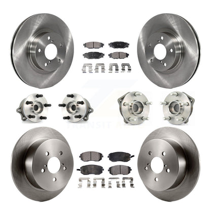 [Avant + Arrière] Kit d'ensemble roulement de roue et moyeu pour 2005 Subaru Legacy i Limited avec 277mm Diameter Rotor KBB-108815