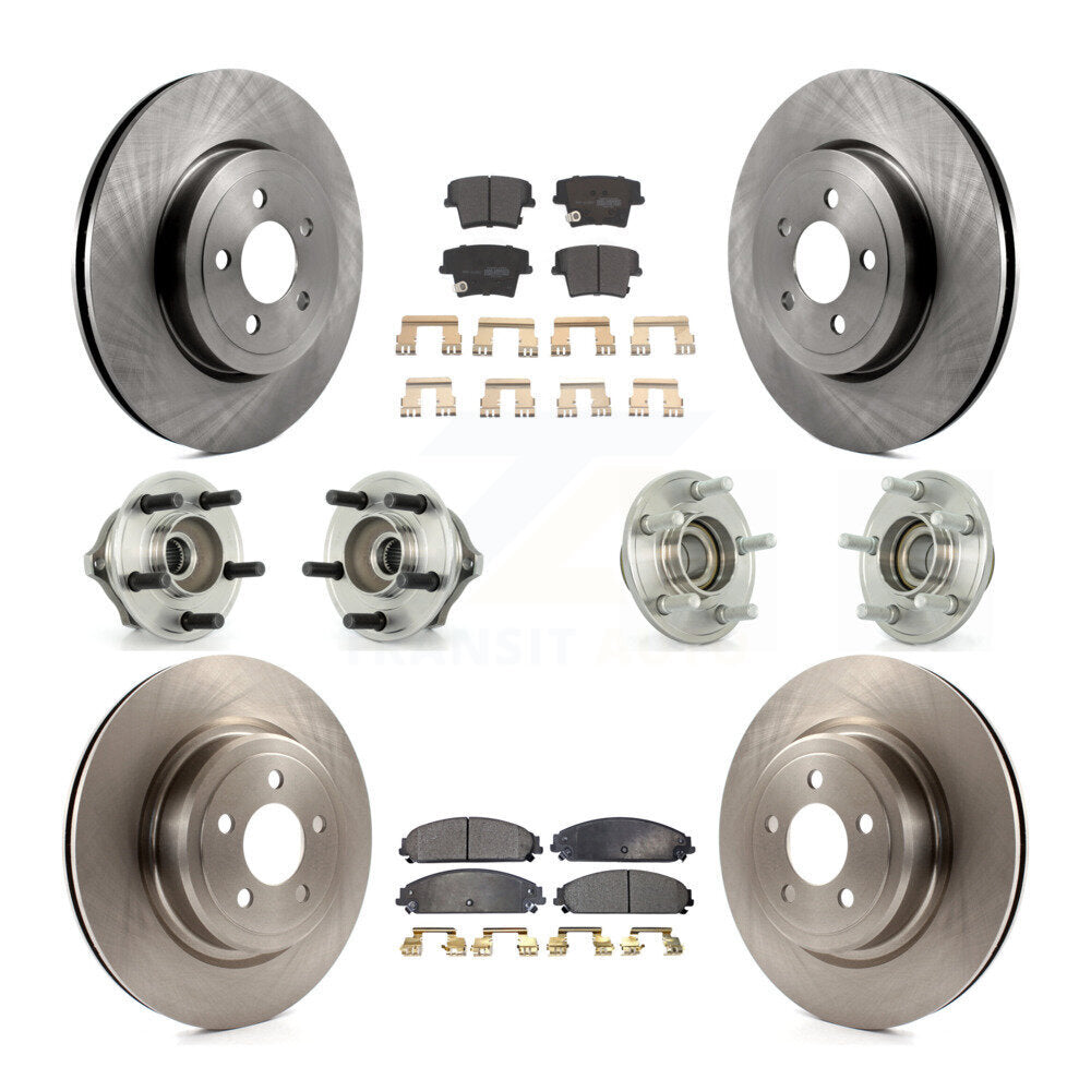 [Avant + Arrière] Kit d'ensemble roulement de roue et moyeu pour 2006-2008 Dodge Charger RWD avec 5.7L 3.5L avec Police Package KBB-108824