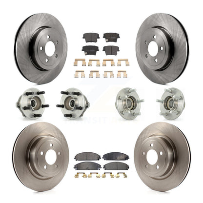 [Avant + Arrière] Kit d'ensemble roulement de roue et moyeu pour 2006-2008 Dodge Charger RWD avec 5.7L 3.5L avec Police Package KBB-108824