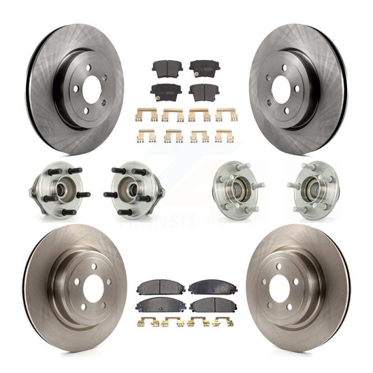 [Avant + Arrière] Kit d'ensemble roulement de roue et moyeu pour 2006-2008 Dodge Charger RWD avec 5.7L 3.5L avec Police Package KBB-108824