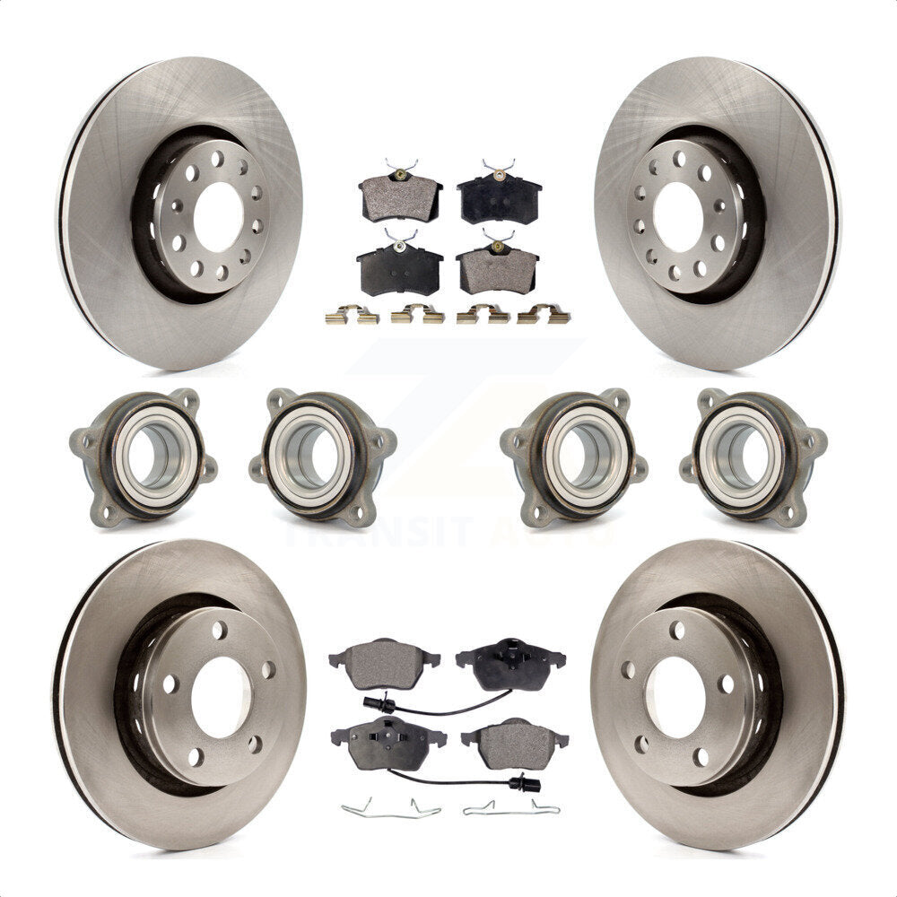 [Avant + Arrière] Kit d'ensemble roulement de roue et moyeu pour 2002 Audi S6 avec 312mm Diameter Rotor KBB-108835 par Transit Auto