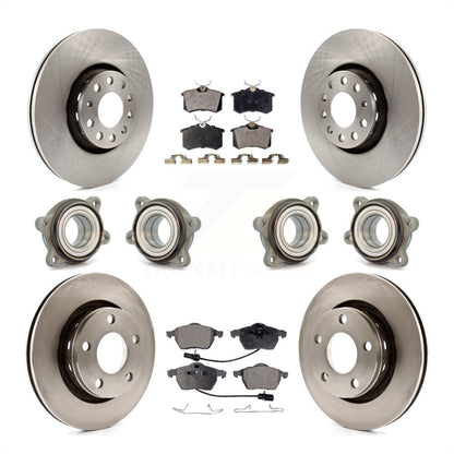 [Avant + Arrière] Kit d'ensemble roulement de roue et moyeu pour 2002 Audi S6 avec 312mm Diameter Rotor KBB-108835 par Transit Auto