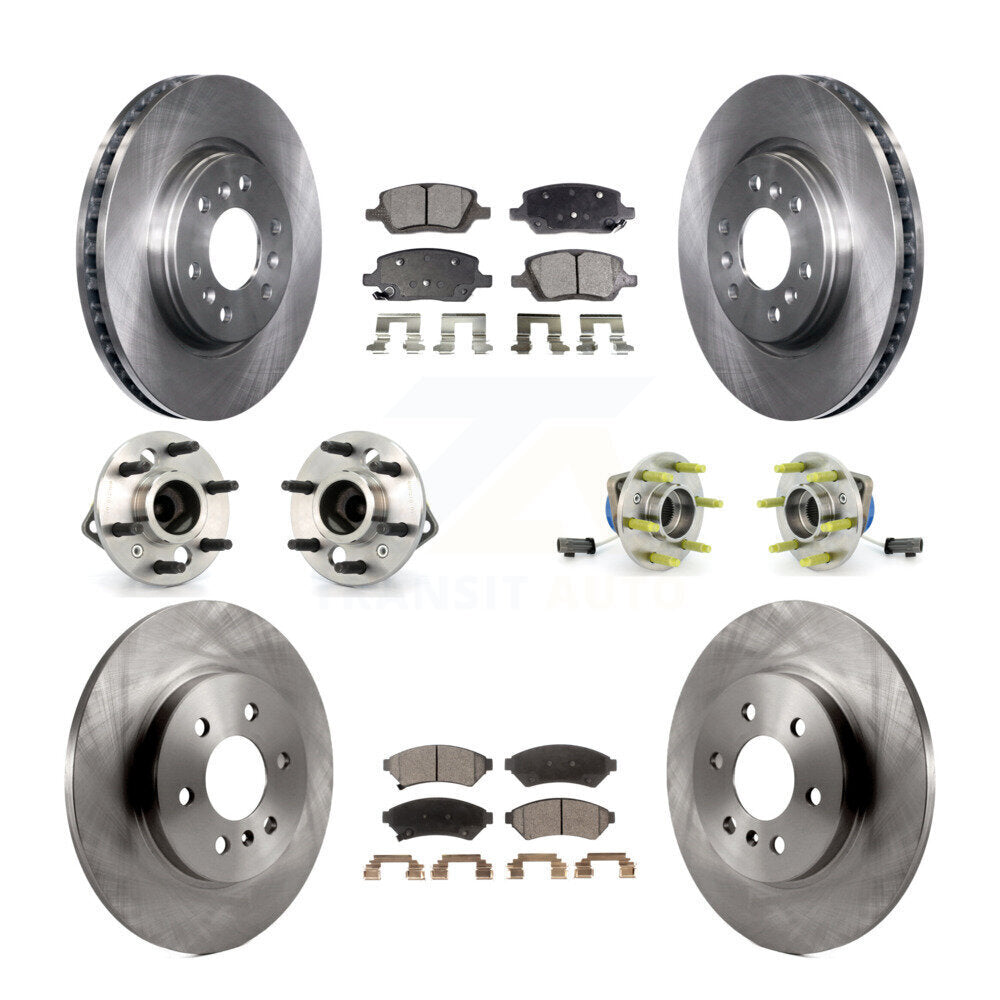 [Avant + Arrière] Kit d'ensemble roulement de roue et moyeu pour Chevrolet Uplander Pontiac Montana Buick Terraza Saturn Relay 4 Hole Rectangular Flange KBB-108836