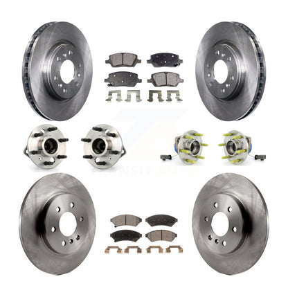 [Avant + Arrière] Kit d'ensemble roulement de roue et moyeu pour Chevrolet Uplander Pontiac Montana Buick Terraza Saturn Relay 4 Hole Rectangular Flange KBB-108836
