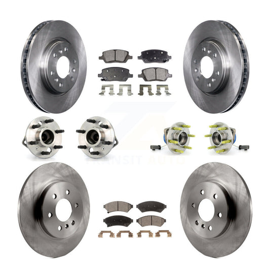 [Avant + Arrière] Kit d'ensemble roulement de roue et moyeu pour Chevrolet Uplander Pontiac Montana Buick Terraza Saturn Relay 4 Hole Rectangular Flange KBB-108836
