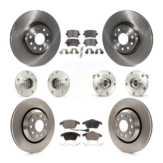 [Avant + Arrière] Kit d'ensemble roulement de roue et moyeu pour 2009-2010 Volkswagen Passat CC FWD avec 312mm Diameter Rotor KBB-108843