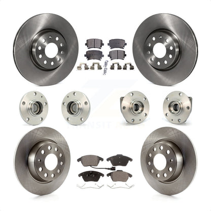 [Avant + Arrière] Kit d'ensemble roulement de roue et moyeu pour 2007-2008 Volkswagen Eos 3 Bolt Mounting Flange KBB-108856 par Transit Auto