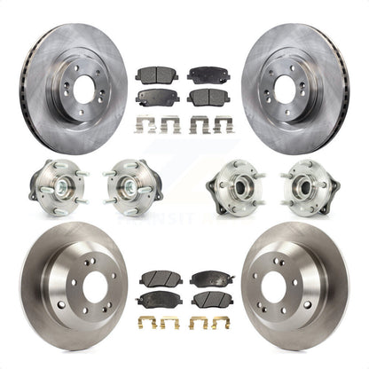 [Avant + Arrière] Kit d'ensemble roulement de roue et moyeu pour 2013-2014 Hyundai Santa Fe FWD avec 3.3L avec ABS Brakes KBB-108861 par Transit Auto