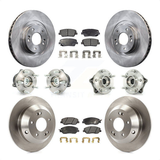 [Avant + Arrière] Kit d'ensemble roulement de roue et moyeu pour 2013-2014 Hyundai Santa Fe FWD avec 3.3L avec ABS Brakes KBB-108861 par Transit Auto