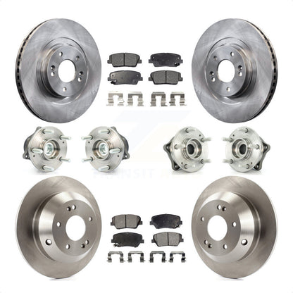 [Avant + Arrière] Kit d'ensemble roulement de roue et moyeu pour 2013-2014 Hyundai Santa Fe Sport FWD avec 2.4L 2.0L KBB-108862 par Transit Auto