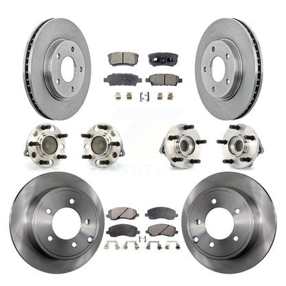 [Avant + Arrière] Kit d'ensemble roulement de roue et moyeu pour 2009 Dodge Caliber SXT avec Drum rear brakes 4-Wheel ABS KBB-108869
