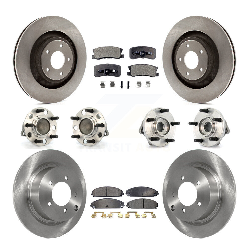 [Avant + Arrière] Kit d'ensemble roulement de roue et moyeu pour 2009 Dodge Caliber SRT-4 avec 4-Wheel ABS KBB-108872