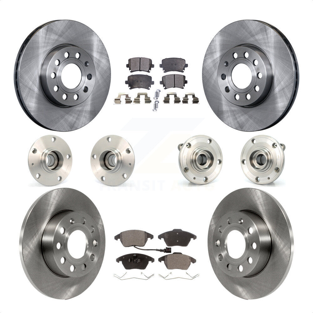 [Avant + Arrière] Kit d'ensemble roulement de roue et moyeu pour 2006-2009 Volkswagen Rabbit 4 Bolt Mounting Flange KBB-108875 par Transit Auto