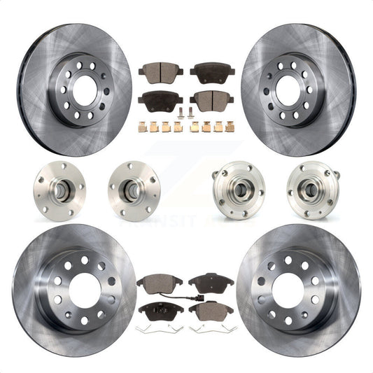 [Avant + Arrière] Kit d'ensemble roulement de roue et moyeu pour 2013 Volkswagen Beetle 2.5L avec 253mm Diameter Rotor KBB-108877 par Transit Auto