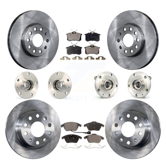 [Avant + Arrière] Kit d'ensemble roulement de roue et moyeu pour 2014 Volkswagen Beetle Base Highline Comfortline avec 2.5L avec 253mm Diameter Rotor KBB-108878