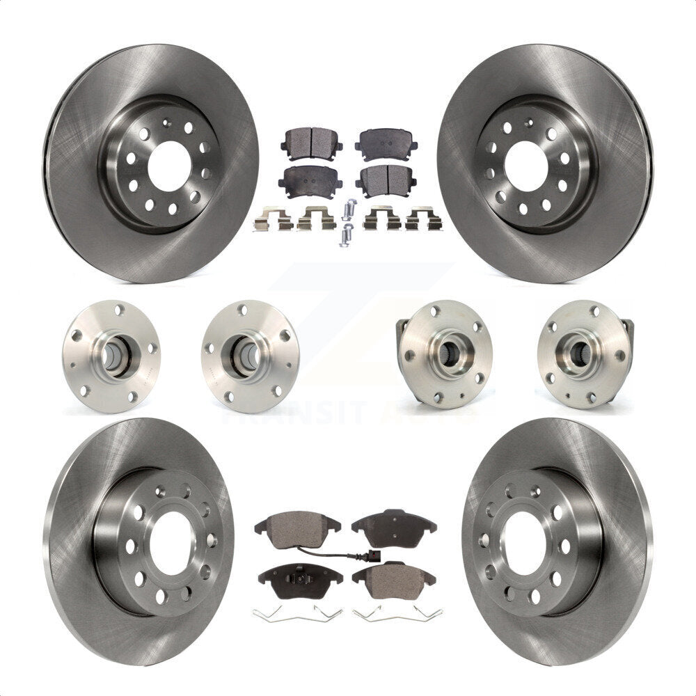 [Avant + Arrière] Kit d'ensemble roulement de roue et moyeu pour 2008 Audi A3 FWD From Chassis VIN #8P8057779 KBB-108881 par Transit Auto