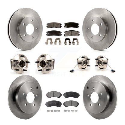 [Avant + Arrière] Kit d'ensemble roulement de roue et moyeu pour 2001-2005 Pontiac Aztek FWD avec rear brakes 4-Wheel ABS KBB-108896