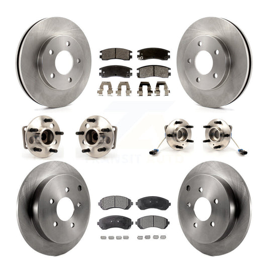 [Avant + Arrière] Kit d'ensemble roulement de roue et moyeu pour 2001-2005 Pontiac Aztek FWD avec rear brakes 4-Wheel ABS KBB-108896