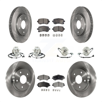 [Avant + Arrière] Kit d'ensemble roulement de roue et moyeu pour Chrysler Town & Country Dodge Grand Caravan Volkswagen Routan KBB-108909 par Transit Auto