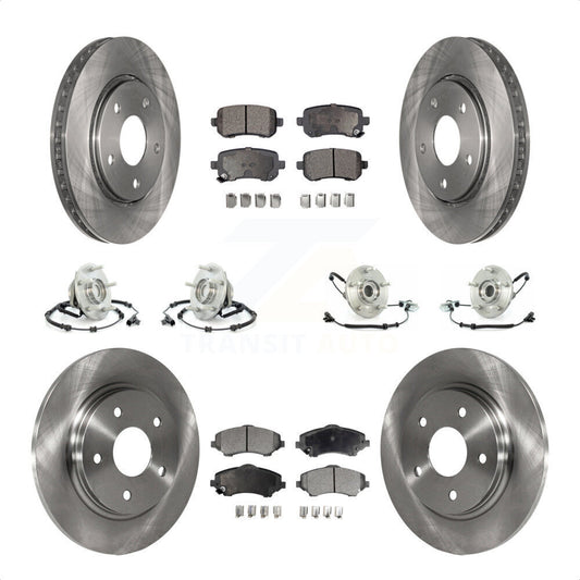 [Avant + Arrière] Kit d'ensemble roulement de roue et moyeu pour Chrysler Town & Country Dodge Grand Caravan Volkswagen Routan KBB-108909 par Transit Auto